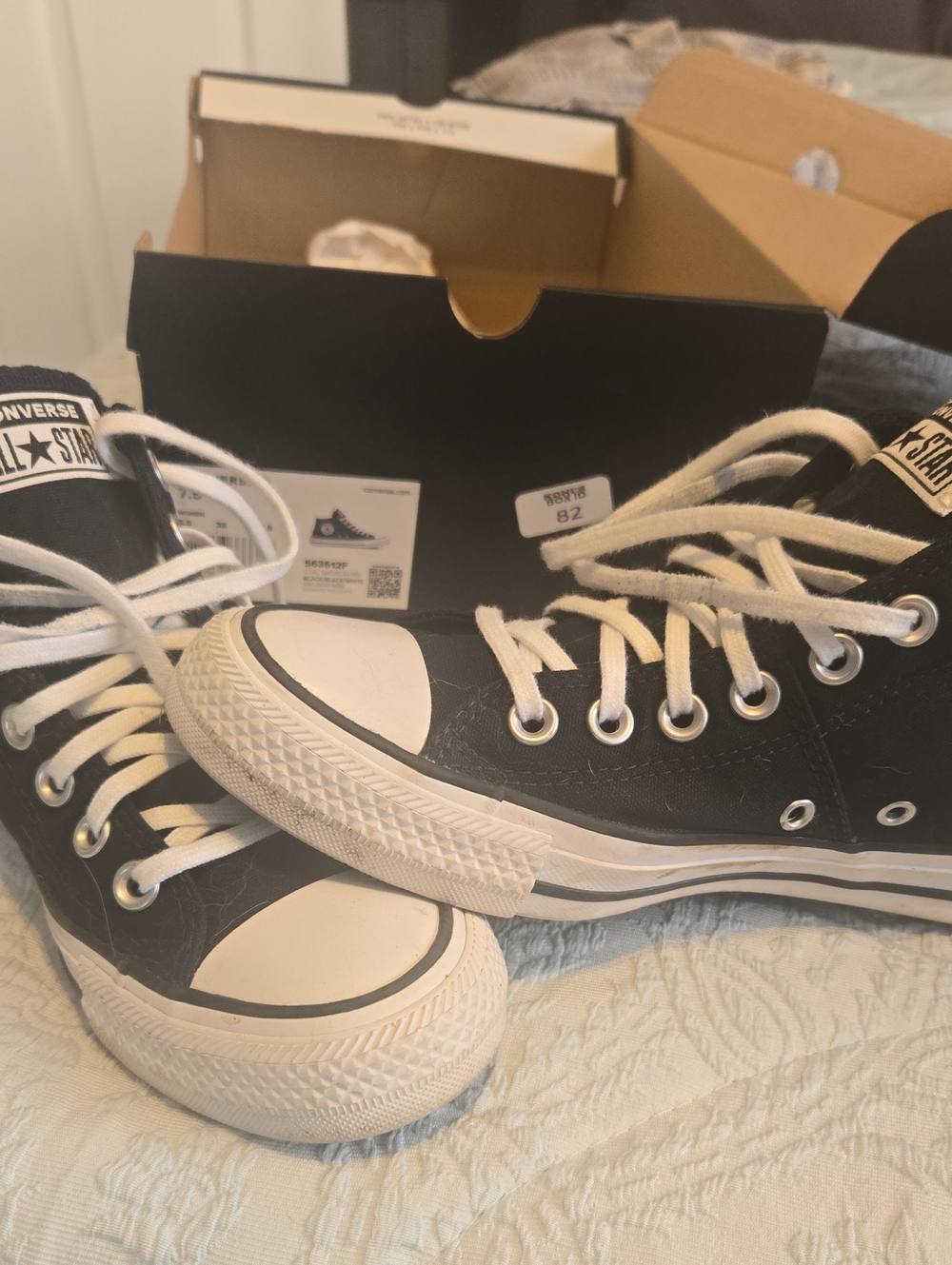 Converse Black and White High Top Sneakers